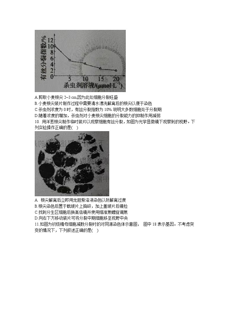 辽宁省铁岭市六校协作体2022-2023学年高三上学期第一次联考生物试题（含答案）03