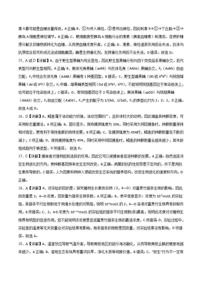 生物答案和解析第2页
