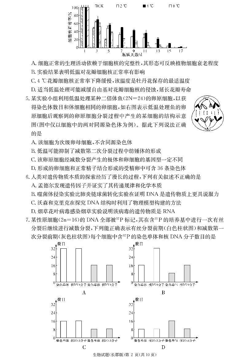 生物试卷（2023长郡高三2）第2页