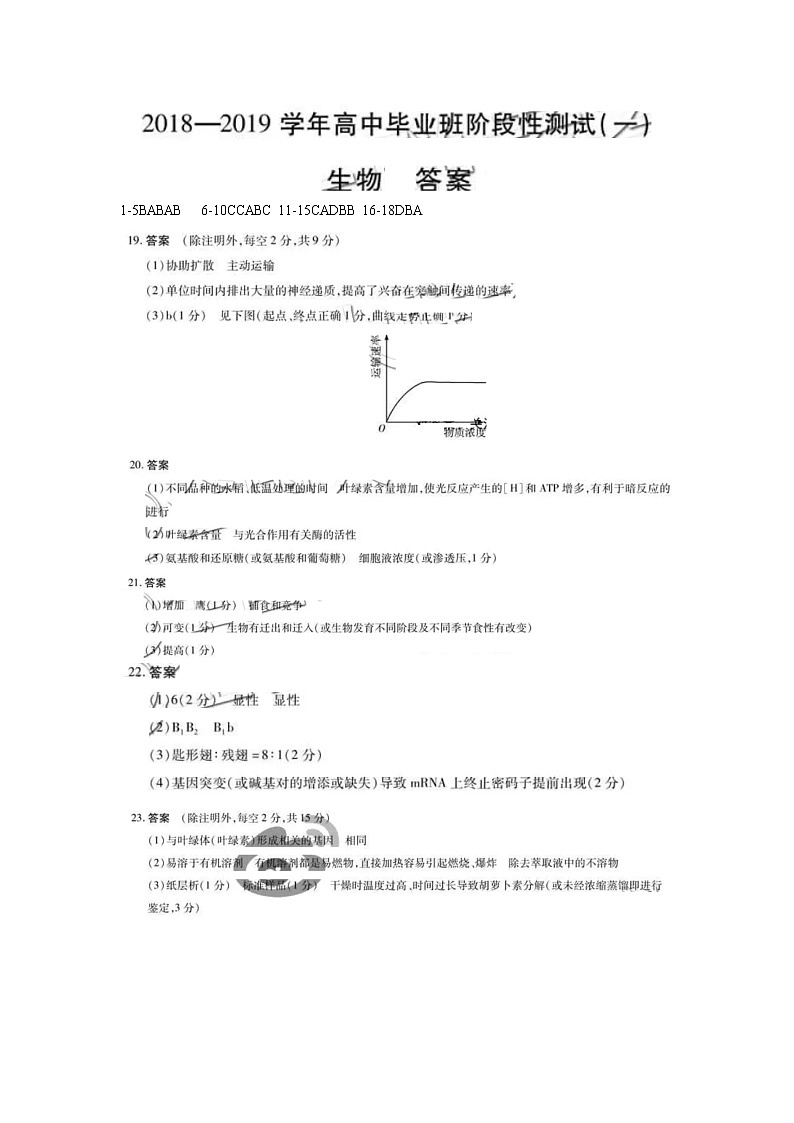 天一生物答案第1页