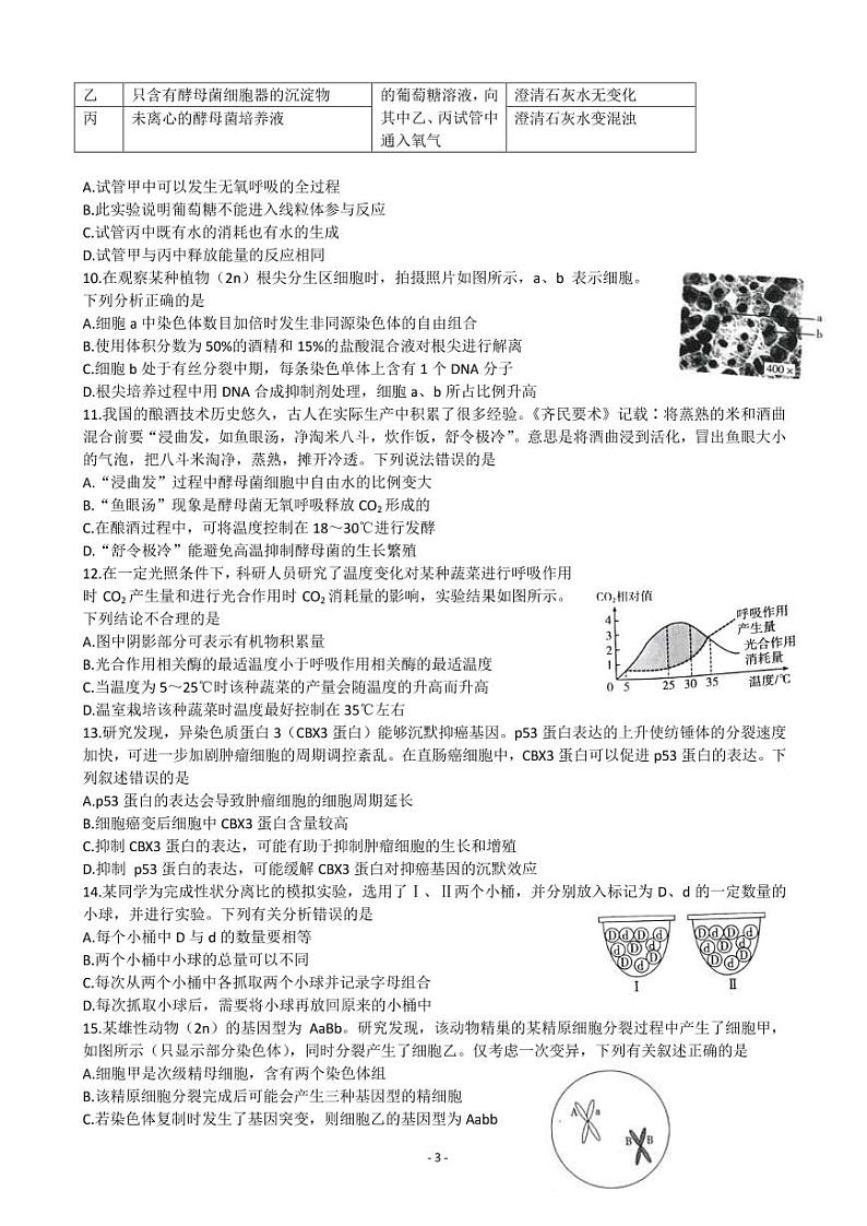 2023届山东省高三上学期10月百校联考生物试题（PDF版）03