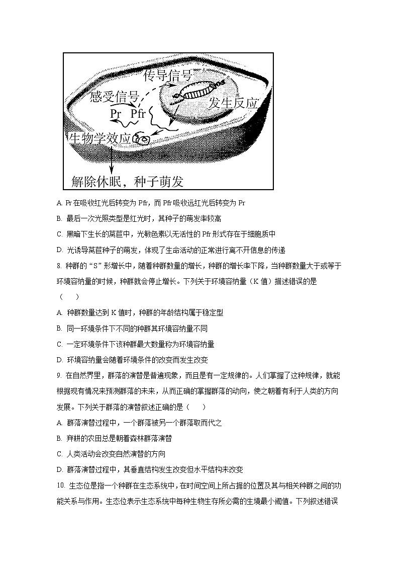 湖南省永州市一中2022-2023学年高三生物上学期第一次月考试卷（Word版附答案）第3页