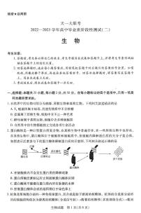 天一大联考2023届高三毕业班阶段性测试（二）生物试卷（PDF版附答案）