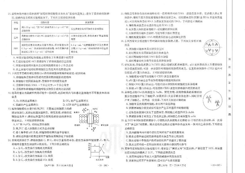 山西省2023届高三生物上学期9月联考试题（PDF版附答案）02