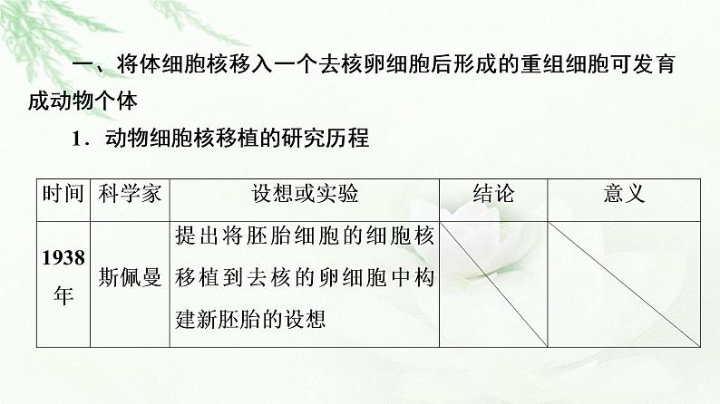 浙科版高中生物选择性必修3第3章第2节通过细胞核移植克隆动物课件04