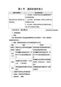 高中生物人教版 (2019)必修2《遗传与进化》第2章 基因和染色体的关系第2节 基因在染色体上学案及答案