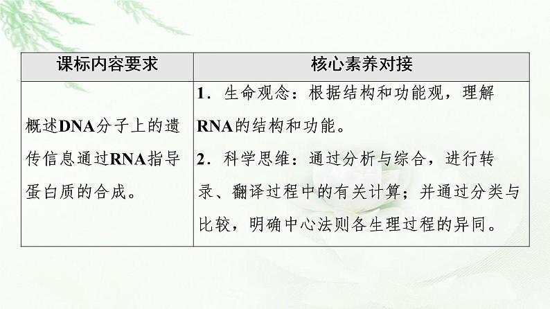 人教版高中生物必修2第4章第1节基因指导蛋白质的合成课件02