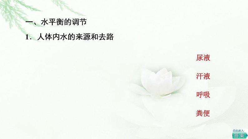 苏教版高中生物选择性必修1稳态与调节第2章第3节水盐平衡的调节课件第4页