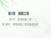 人教版高中生物选择性必修3生物技术与工程第2章第1节第1课时植物细胞工程的基本技术课件