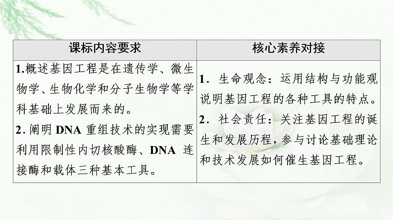 人教版高中生物选择性必修3生物技术与工程第3章第1节重组DNA技术的基本工具课件02