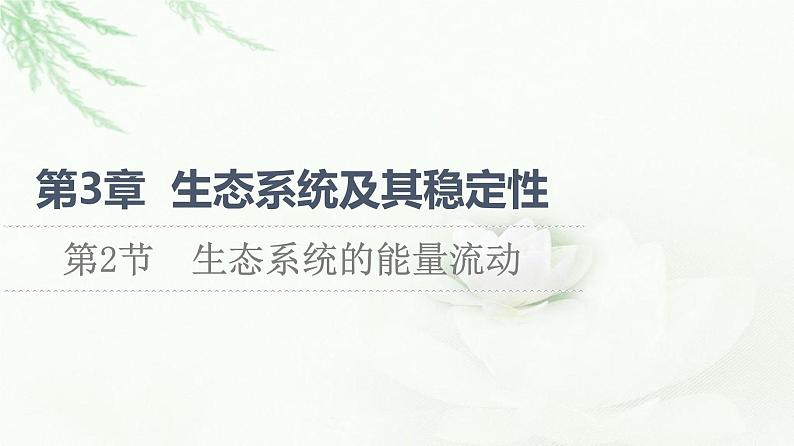 人教版高中生物选择性必修2第3章第2节生态系统的能量流动课件第1页