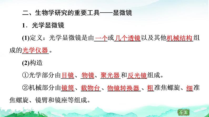 苏教版高中生物必修1第2章第1节细胞学说——现代生物学的“基石”课件07