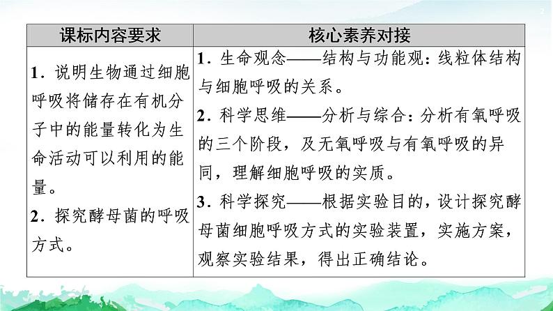 苏教版高中生物必修1第3章第3节细胞呼吸——能量的转化和利用课件02