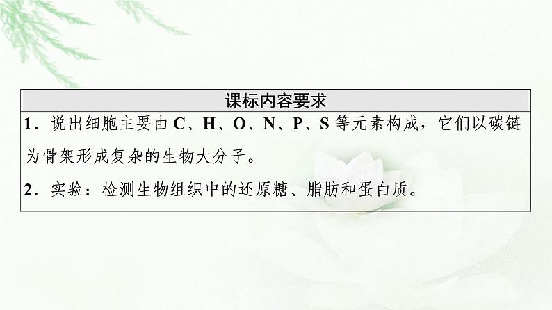 人教版高中生物必修1第2章第1节细胞中的元素和化合物课件02