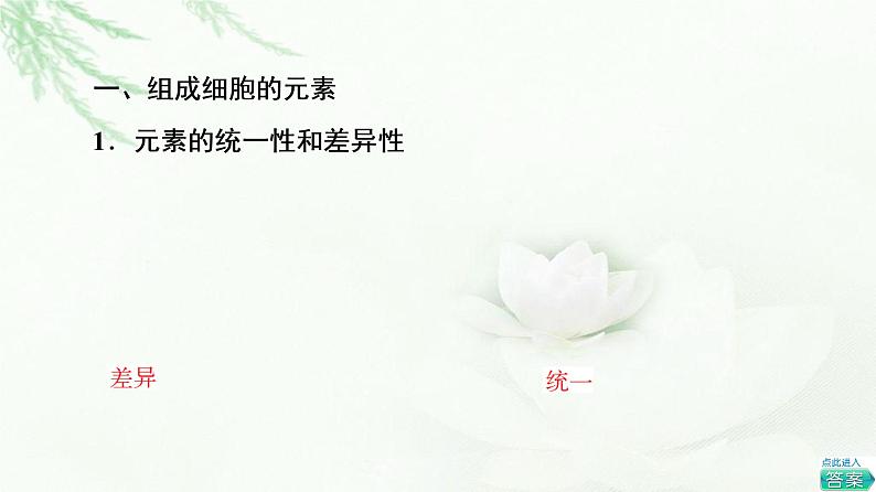 人教版高中生物必修1第2章第1节细胞中的元素和化合物课件05