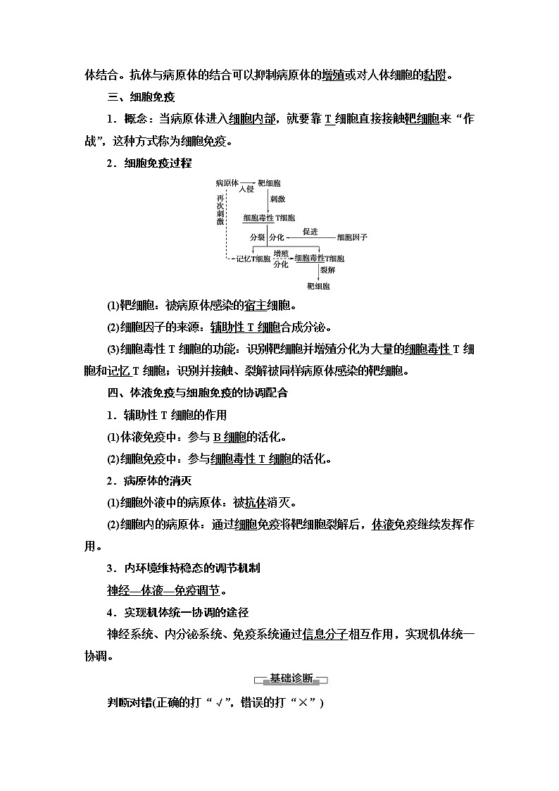 人教版高中选择性必修1第4章第2节特异性免疫学案02
