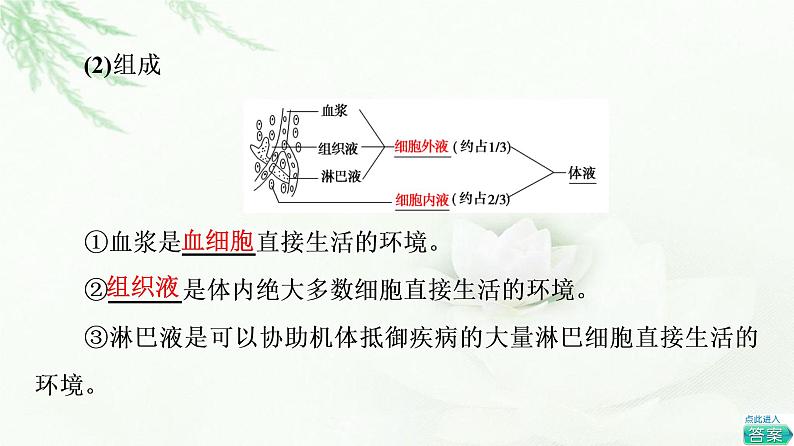 人教版高中生物选择性必修1第1章第1节细胞生活的环境课件06