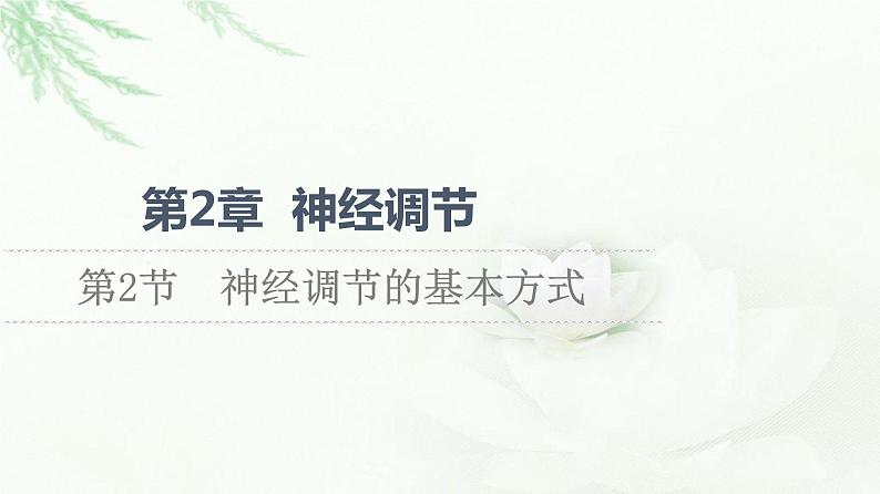 人教版高中生物选择性必修1第2章第2节神经调节的基本方式课件第1页