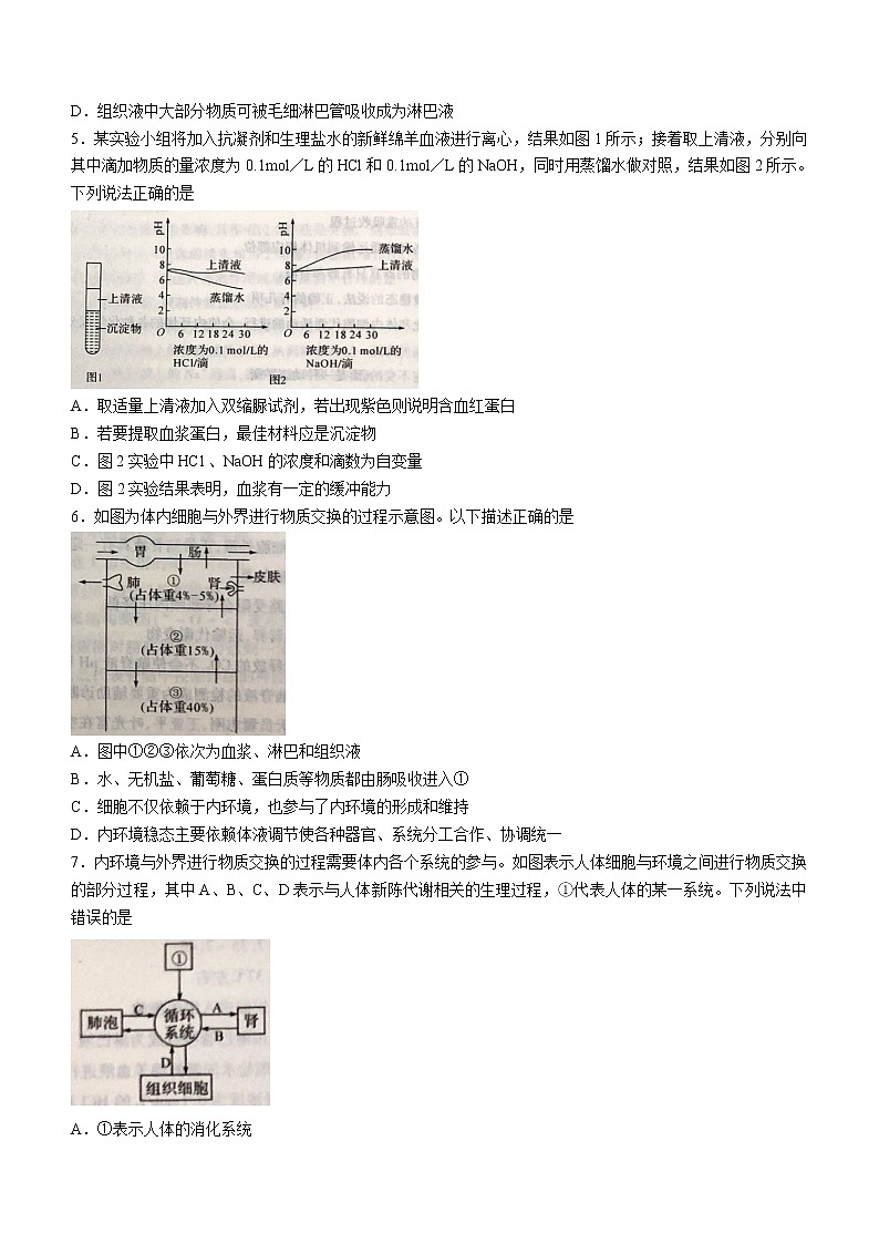2023河南省中原名校高二上学期第二次联考生物试卷含答案02