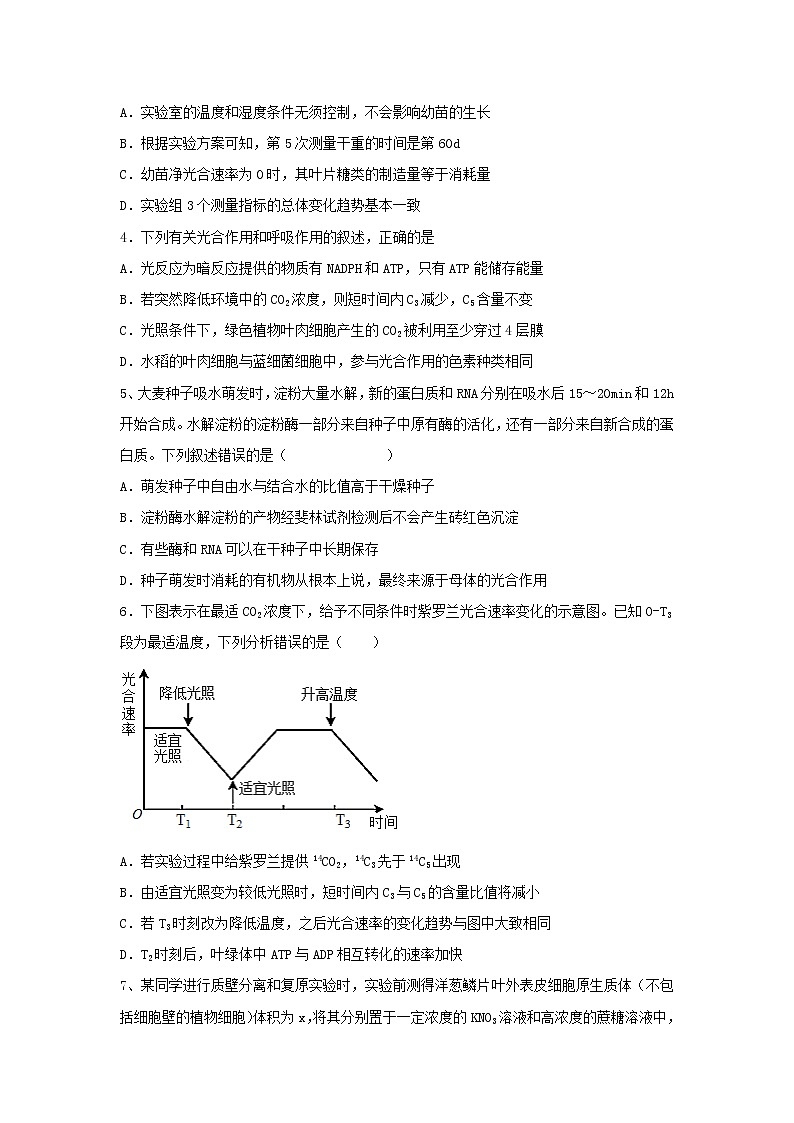 2023泰安泰安一中老校区（新泰中学）高三上学期第一次月考生物试题含答案02