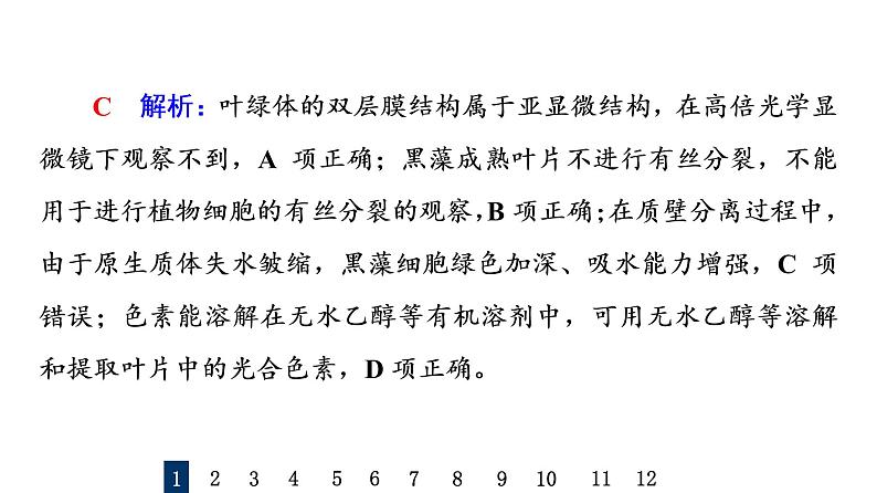 人教版高考生物一轮总复习课时质量评价40教材基础类实验课件03