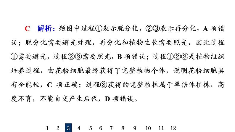 人教版高考生物一轮总复习课时质量评价35植物细胞工程课件07