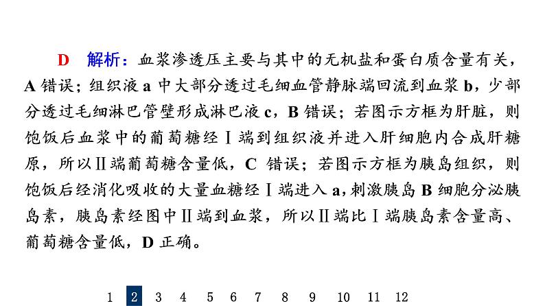 人教版高考生物一轮总复习课时质量评价22人体的内环境与稳态课件06