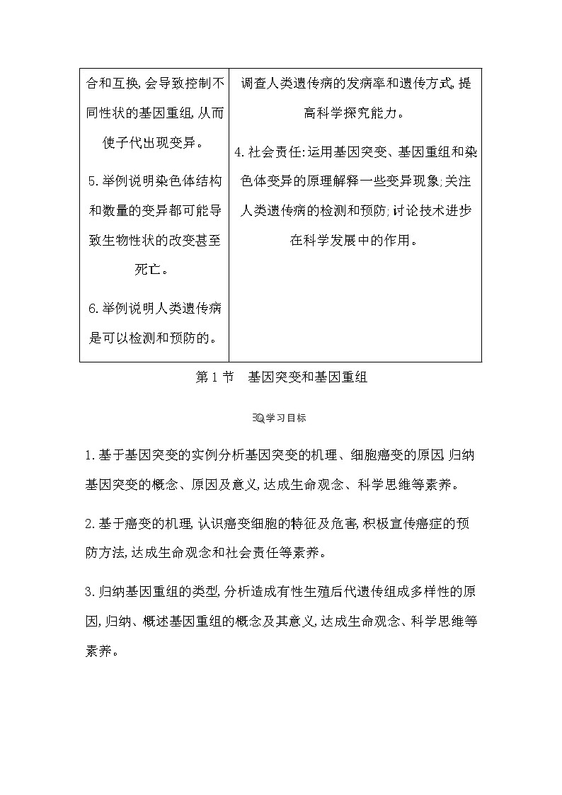 人教版高中生物必修2遗传与进化第5章基因突变及其他变异课时学案02