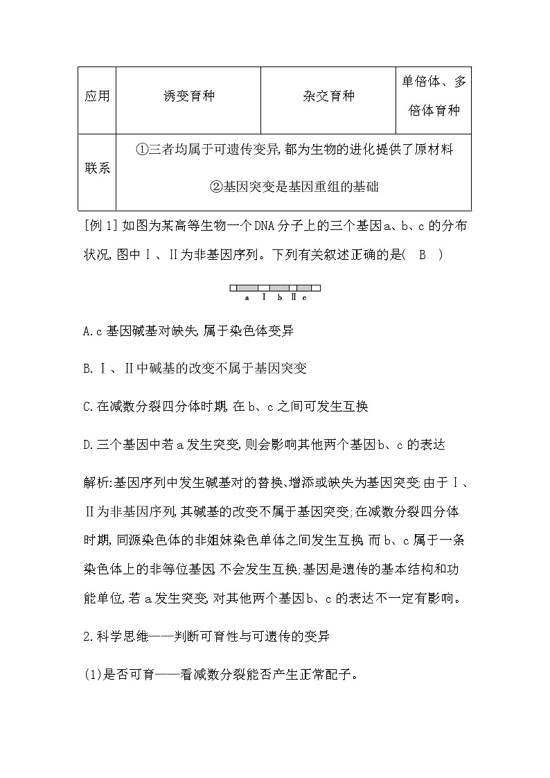 人教版高中生物必修2遗传与进化第5章基因突变及其他变异课时学案03