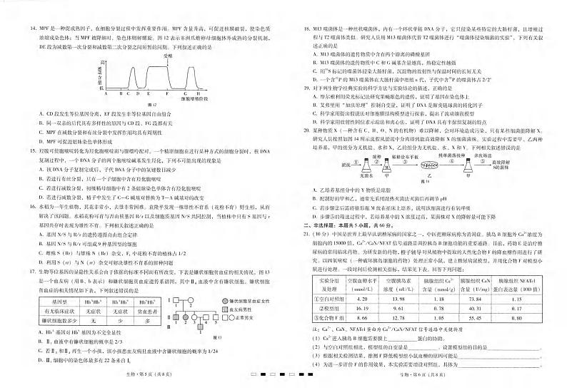 重庆市巴蜀中学2022-2023学年高三上学期高考适应性月考卷（三）生物试题及答案03