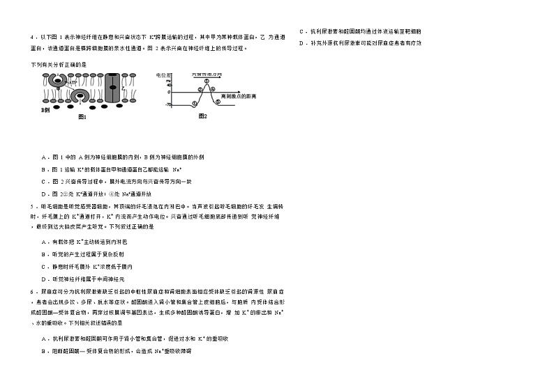 江西省吉安市2022-2023学年高二上学期10月第一次段考生物学试题（Word版含答案）02