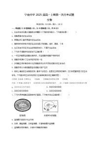 四川省凉山州宁南中学2022-2023学年高一上学期第一次月考生物试题（含答案）