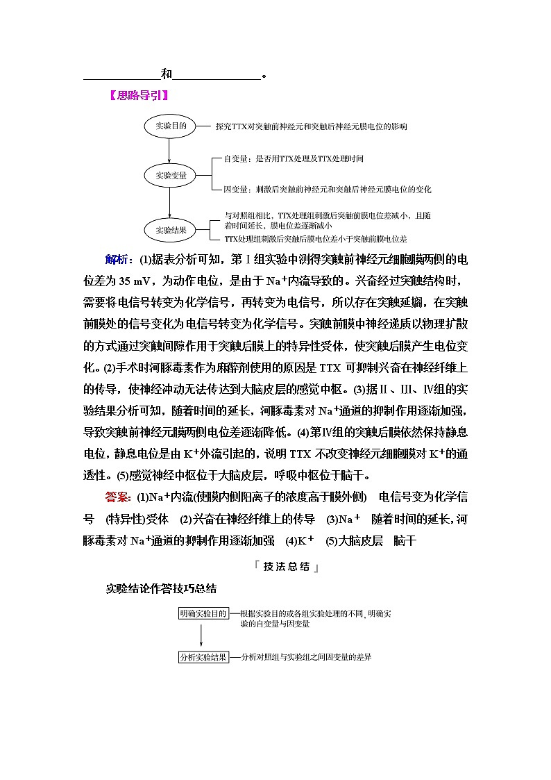 人教版高考生物一轮总复习选择性必修1第8单元实验探究系列6分析实验结果得出实验结论学案02