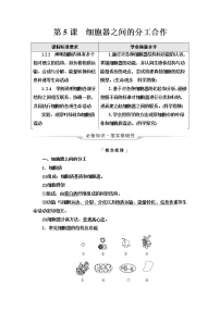 人教版高考生物一轮总复习必修1第2单元第5课细胞器之间的分工合作学案