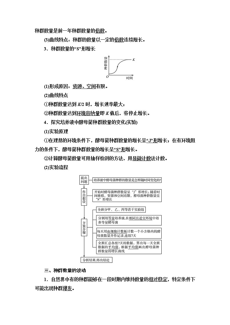 人教版高考生物一轮总复习选择性必修2第9单元第27课种群及其动态学案第3页