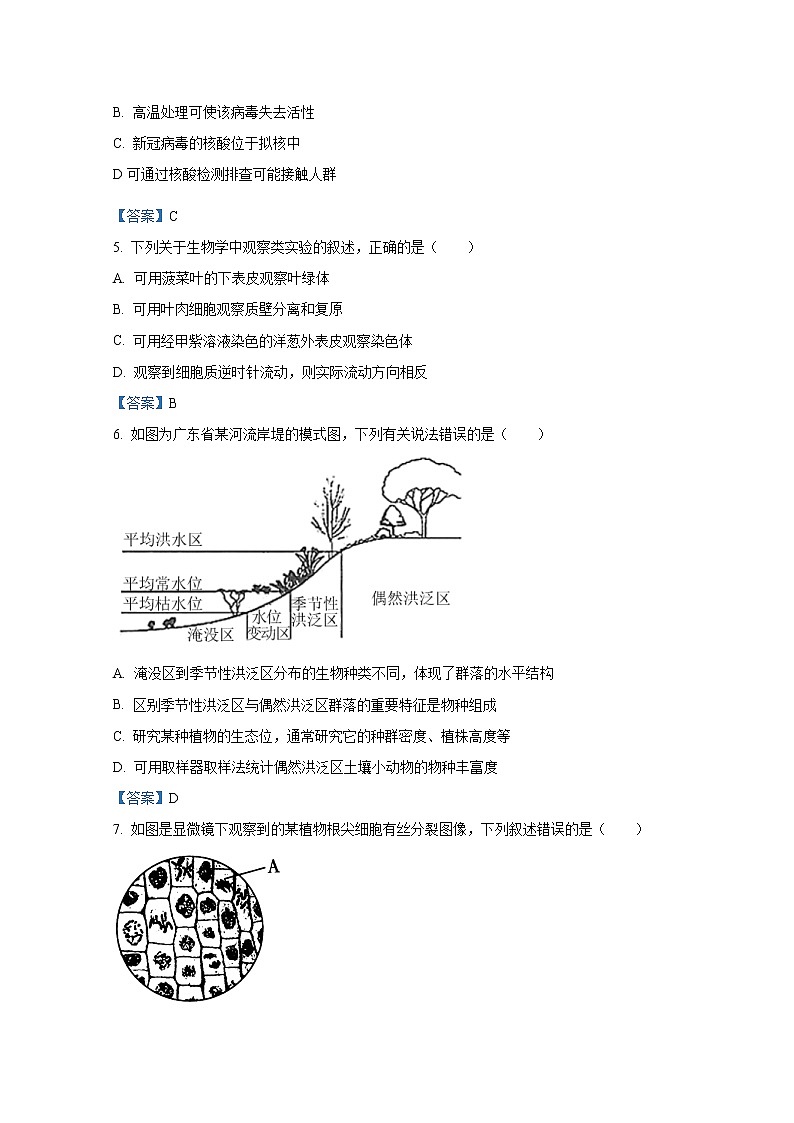 河南省开封市2022-2023学年高三生物上学期开学联考试题（Word版附答案）第2页