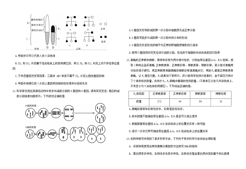 2021重庆强基联合体高三下学期质量检测生物试题含答案第3页