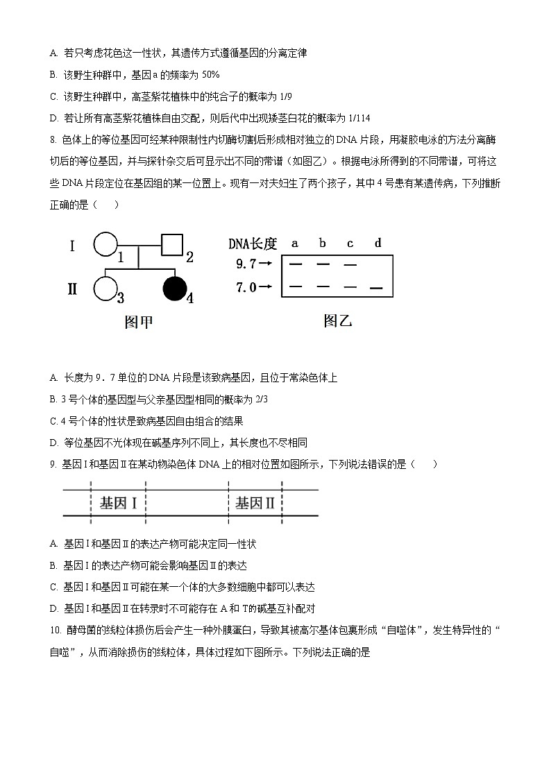 2021菏泽高三上学期期末考试生物试题（B）含答案第3页