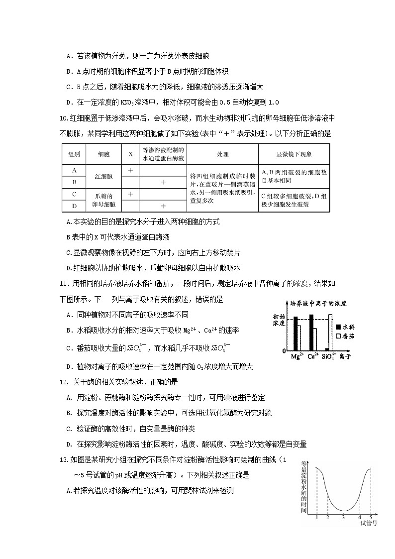 2021奉新县一中高三上学期第四次月考生物试题含答案第3页