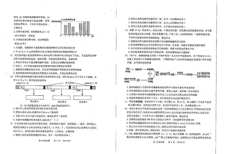 江苏省连云港市2021届高三年级第一学期期中调研考试生物试题（PDF）第2页