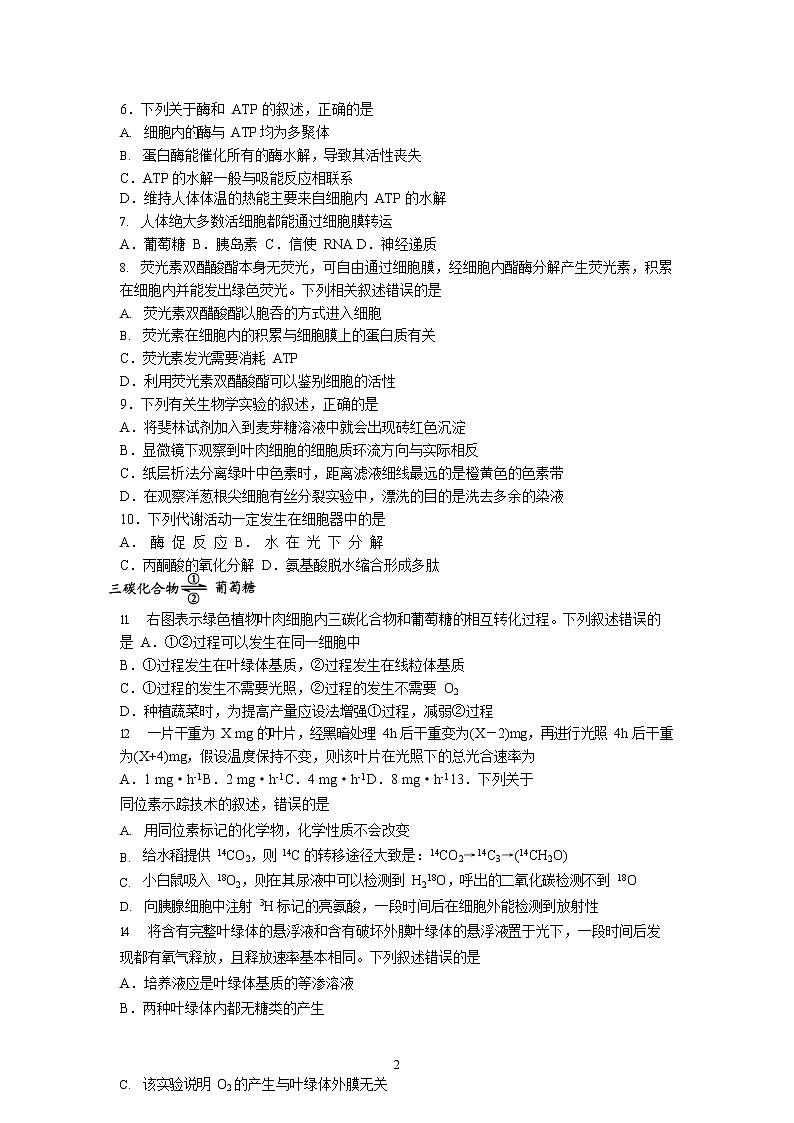 生物试题第2页