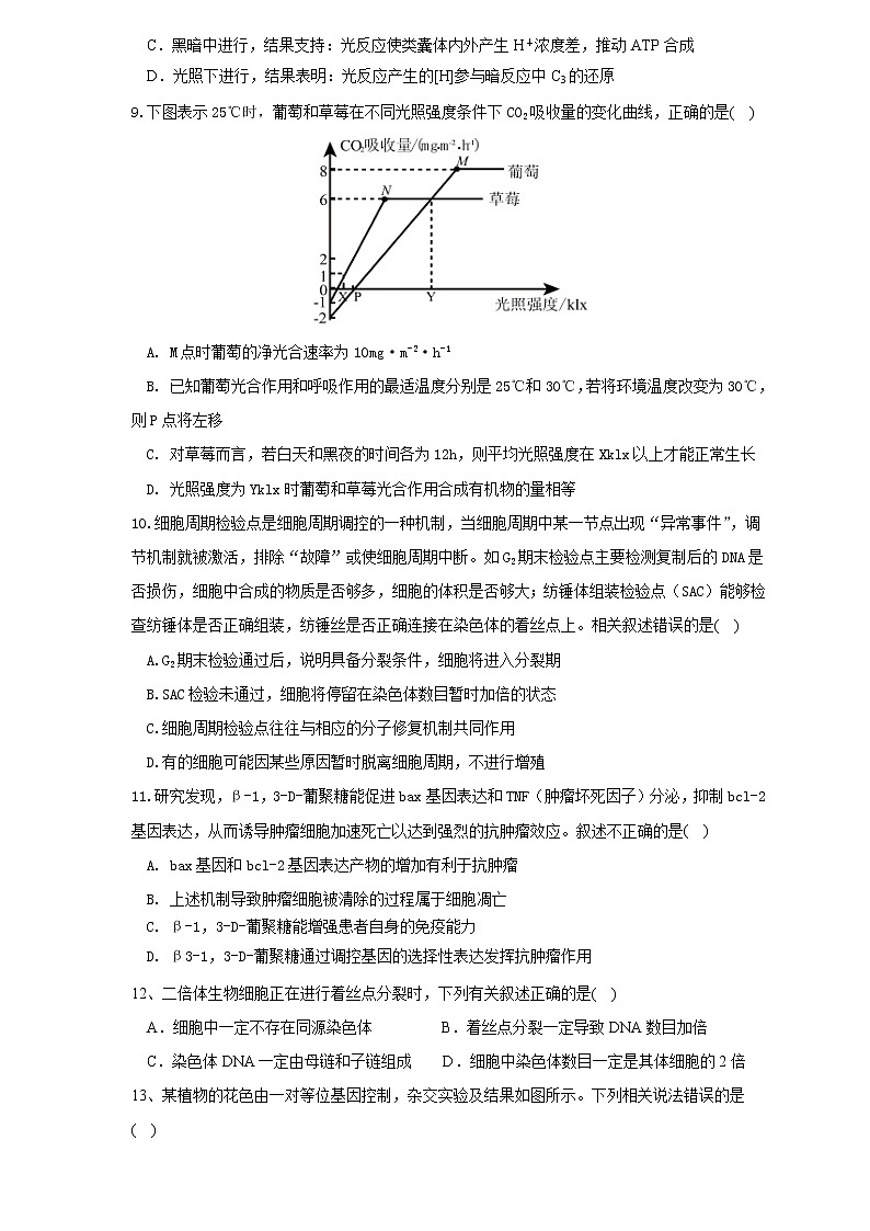 2021日照一中高三10月份第一次调研考试生物试题含答案第3页