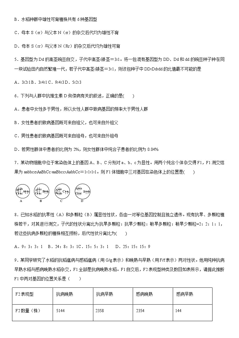 2021济南大学城实验高级中学高三第一次诊断性考试生物试题含答案02