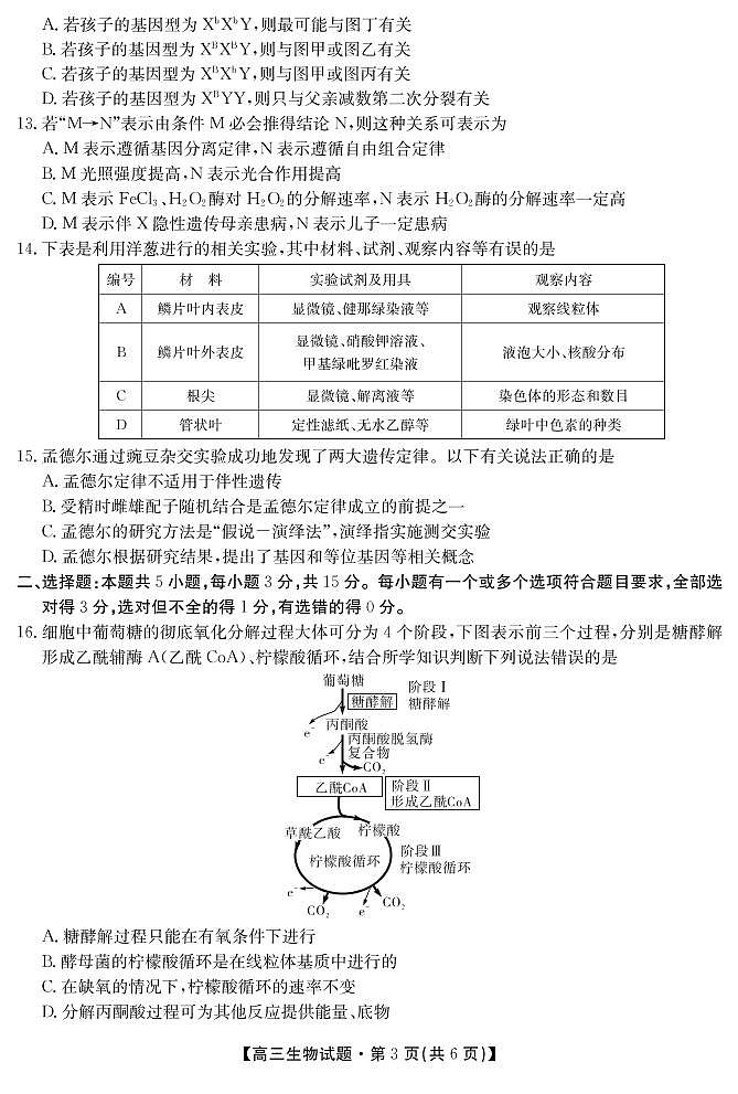 生物卷第3页