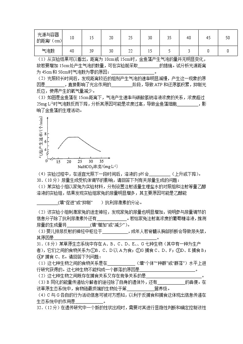 2021泸县二中高三上学期第一次月考理综-生物试题含答案第2页