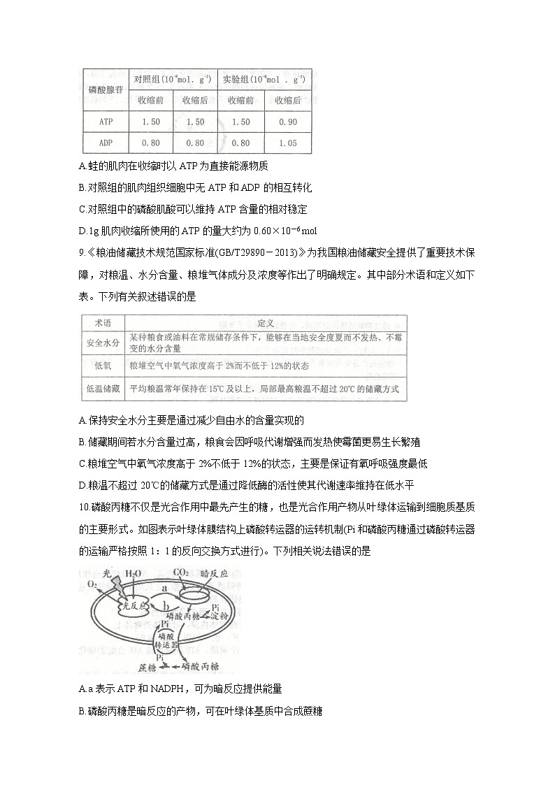 2021潍坊五县高三10月联考试题生物含答案第3页