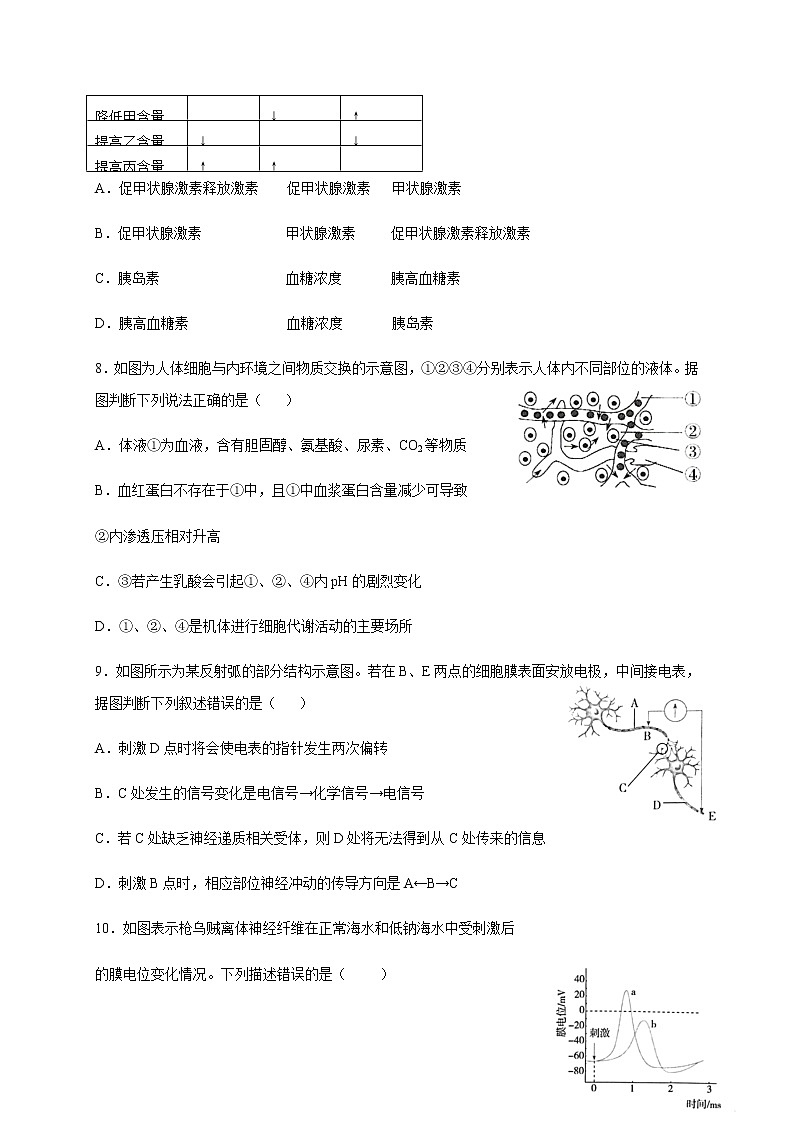 2021石嘴山三中高三上学期第一次月考生物试题含答案第3页