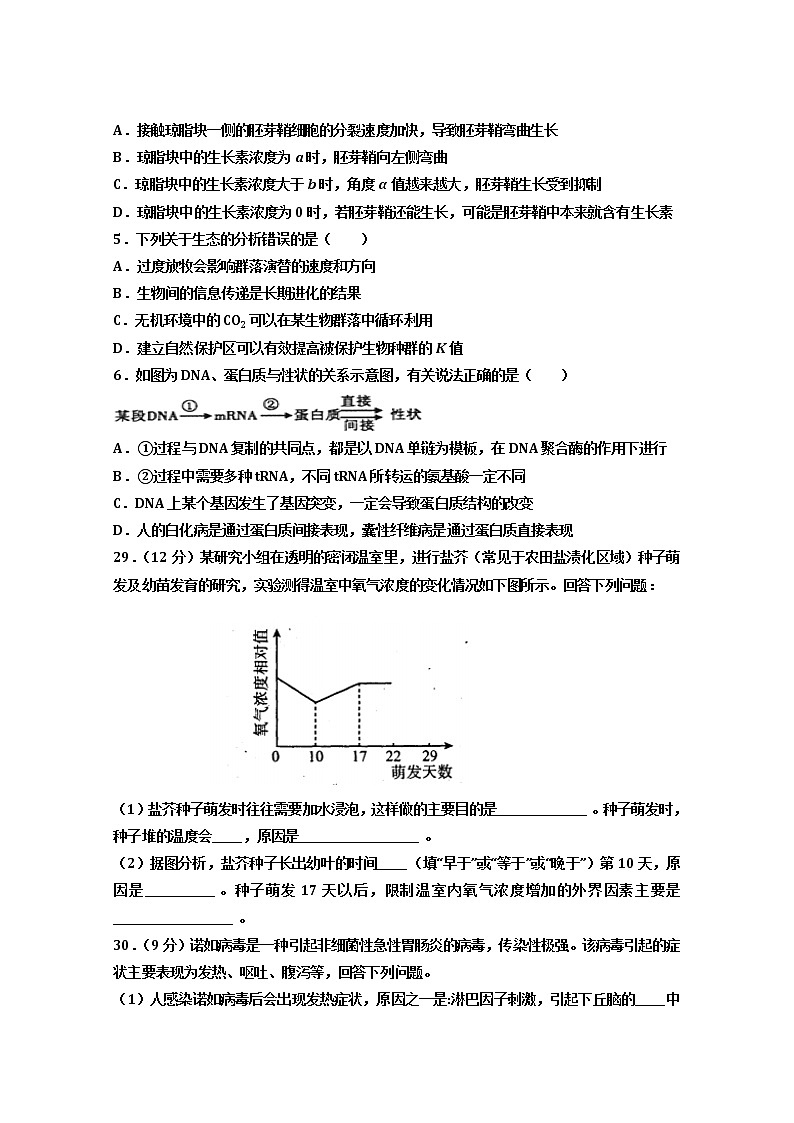 2020辽宁省辽河油田二中高三6月模拟考试理科综合-生物试题含答案第2页