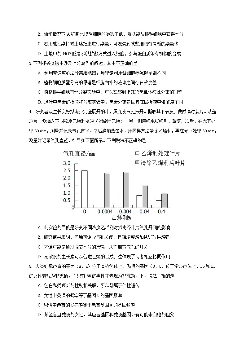 2020珠海高三三模理综-生物试题含答案02