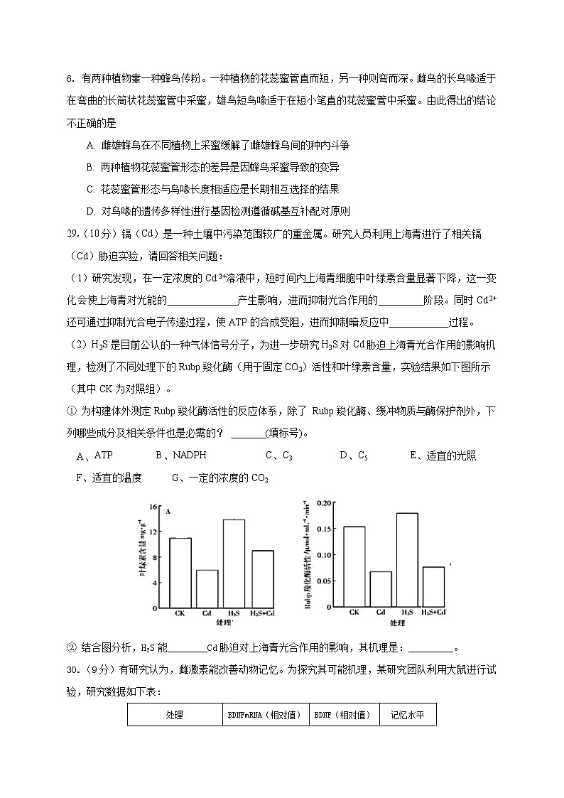 2020珠海高三三模理综-生物试题含答案03